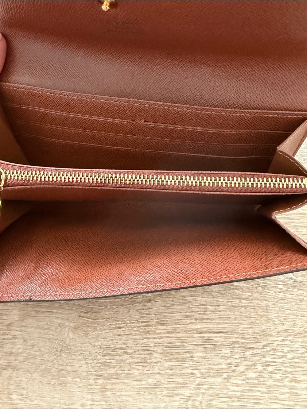 Louis Vuitton Monogram Canvas Long Wallet - Brown and Gold - Picture 6 of 12